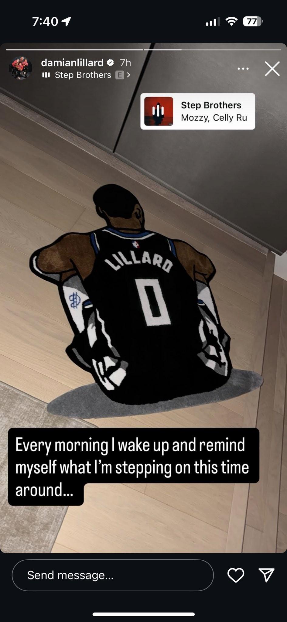 爱游戏app下载-激励并警醒自己，利拉德将跟腱受伤的画面印在自家地毯上